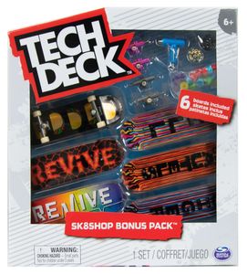 Tech Deck Set Sk8Shop 6 Skateboard Bonus Pack Revive + Zubehör
