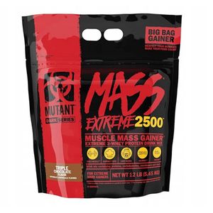 Mutant Mass XXXtreme 2500 5450 g Dreifach-Schokolade / Weight Gainer / Neuer, extrem effektiver Gainer, der speziell für Hardgainer entwickelt wurde