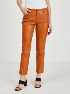 Hnědé dámské kožené kalhoty ORSAY - XS