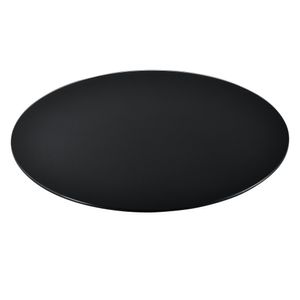 [neu.haus] Sklenená doska Ø40cm Okrúhla čierna sklenená doska ESG Sklenená krbová doska DIY stôl