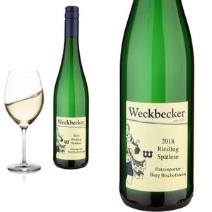 12er Karton 2018Riesling Spätlese lieblich Weingut Weckbecker Weißwein
