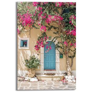 Wandbild Deco Panel Griechenland Kefalonia - Haus - Urlaub - Blumen