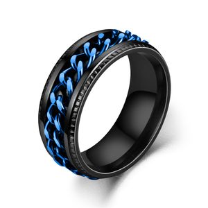 Anti-Stress-Ring mit Flaschenöffnerfunktion Schwarz/Blau 19 mm