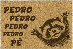 Śmieszna Wycieraczka z Kokosu „PEDRO PEDRO PEDRO PE” – Antypoślizgowa Mata z Szopem do Przedpokoju i Wejścia