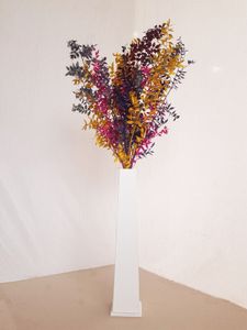 MNZ-Dekovase aus Holz - Blume - Pampasvase - Weiß