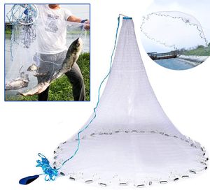 Fischernetz, Anglen Wurfnetz, Hand Überwurf Angelnetz, aus Nylon Angeln Net Tragbares Erweiterbar Nylon Mesh Net für Köder Falle Fisch Heavy Duty