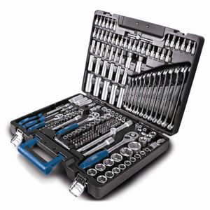 Scheppach TB217 Werkzeugkoffer | 217tlg Werkzeug Set | Werkzeugkiste | Steckschlüssel, Bits, Ratschen, Gabelschlüssel und Gängigen, Steckschlüsselsatz