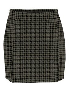 NOISY MAY Damen Mini Rock Kurzer Stretch High Waist Skirt mit Schlitzen Elegante Stretch NMJASA, Farben:Olive, Größe:XS