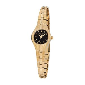 Regent Stahl Damen Uhr F-378 Quarzuhr Armband gold D2URF378