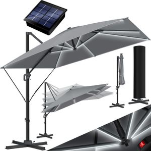 KESSER® Sonnenschirm Ampelschirm SUN XL 300 x 300 cm Inkl. Abdeckung +Windsicherung Drehbar Neigbar Kippbar Marktschirm Groß 360° Rotation, Gartenschirm mit Kurbel Sonnenschutz UV50+ KESSER® Sonnenschirm Ampelschirm SUN XL 300 x 300 cm Inkl. Abdeckung +Windsicherung Drehbar Neigbar Kippbar Marktschirm Groß 360° Rotation, Gartenschirm mit Kurbel Sonnenschutz UV50+