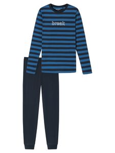 Schiesser Schüler Jungen Schlafanzug lang Nightwear Blau 152