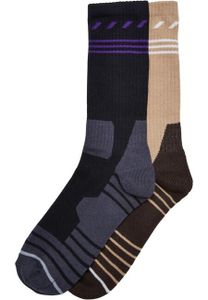 Ponožky Urban Classics Hiking Performance Socks 2-Pack black/unionbeige - 35–38