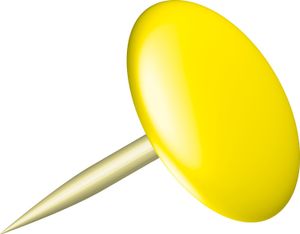 Alco Reißnagel SUN, 9,5mm, gelb, Schachtel, 100 Stück