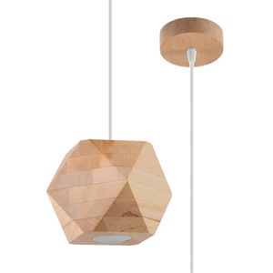 SOLLUX Lighting Woody Lampe de Decke de Naturholz 3 Quellen de luz - Lampe de geometrisches Design Beleuchtung de Beleuchtung de Wand Wohnzimmer Esszimmer Flurlampe - Lampe de Decke de Holz