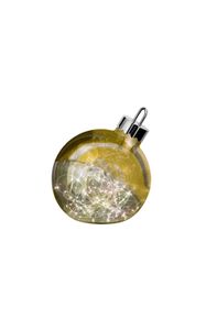 Sompex LED Dekoleuchte Ornament Große Weihnachtskugel mit Beleuchtung gold 20 cm