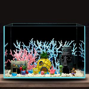Spongebob Aquarium Dekoration Betta kleine Fisch Tank Ornament, Satz von 3