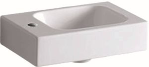 Geberit Handwaschbecken iCon 380 x 280 mm, ohne Überlauf mit Hahnloch links weiß