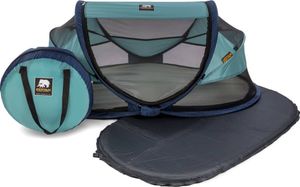 DERYAN Pop-up detská cestovná postieľka s moskytiérou Luxe Ocean Blue
