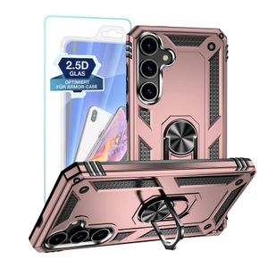 Armor Outdoor Hülle für Samsung Galaxy S24+ Plus mit 9H Displayglas Displayschutz – Farbe: Rosegold