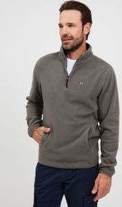 FQ1924 FQBroder Herren Fleecepullover Sweatpullover Pullover mit Stehkragen Regular Fit