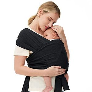 ASKSA Dětský šátek nastavitelný pro novorozence do 15 kg, černý