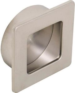 Estamp Griffmuschel Annea Breite 39mm - Muschelgriff eckig - ideal für Schiebetür - Griff zum Einlassen - Zinkdruckguss Edelstahl Effekt