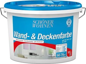 Schöner wohnen Wand- und Deckenfarbe 10 L Weiss Matt