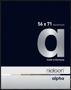 Nielsen Aluminium Bilderrahmen Alpha, 56x71 cm, Eloxal Schwarz Matt