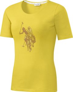 U.S. POLO ASSN. Damen T-Shirt mit Strass, anschmiegsam und pflegeleicht