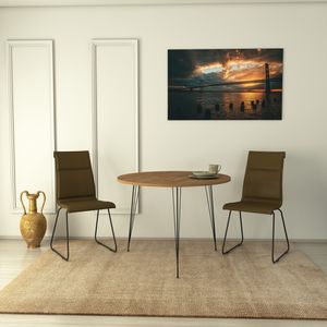 Skye Decor, Sandalf- Sandalf CMY, Persische,eichenfarbig, Couchtische, 75x90x90 cm, 100% Melaminbeschichtete Partikelplatte