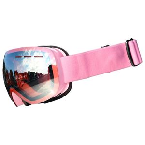 Ski brille Abnehmbare austauschbare austauschbare Linsen Anti Nebel Schnee Sicherheit Magnetische Gläser für Schneemobil Snowboard Motorrad Jugend Frauen Größe Rosa Rahmen Farbe Rosa Linsen