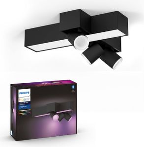 Philips Hue Bluetooth White & Color Ambiance Spot Centris Cross 3-flammig in Schwarz