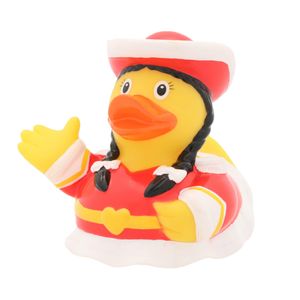 LiLaLu - 2107 - Badeente Funkenmariechen Ente, Kunststoff, 8,5cm, Quietscheente