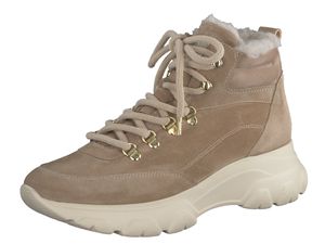 Paul Green Hightop-Sneaker - Beige Veloursleder Größe: 40.5 Normal