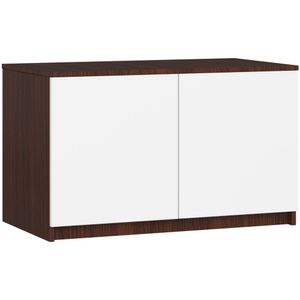 Schrankaufsatz für Kleiderschrank AKORD S90 Wenge Front Weiß B90 x H55 x T51 cm