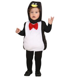 Kinderkostüm Pinguin Overall mit Kopfbedeckung 90-104 cm