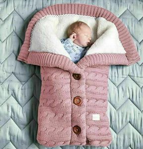 Baby Winter Einschlagdecke Wickeldecke Schlafsack Decke für Kinderwagen Warme Rosa
