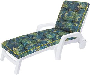 Auflagen für Deckchair, Liegenauflage, Gartenliege Auflage 201x55x8 cm Bequeme Polsterauflage für Sonnenliege, Liegestuhl, Kissen - Grüne Wiese