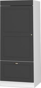 Vicco Mikrowellenschrank Fame-Line, 60 cm, Anthrazit-Gold/Weiß