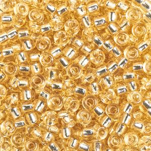 Miyuki-Rocailles, 2,5 mm, 12 g silverlined gold