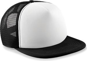 Beechfield B645 | Vintage Snapback Trucker Cap / Kappe / Mütze / Hut - Farbe: Black/White - Größe: One Size