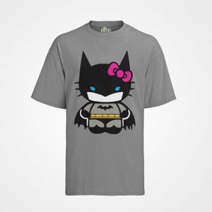 Bio Baumwolle Damen T-Shirt Oversize Hello Kitty Batman Süße Katze Cute Cat