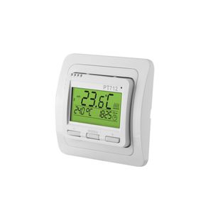 Elektrobock PT712 Digitaler Raumthermostat für Fussbodenheizung, Weiss, 80 x 80 x 40 mm