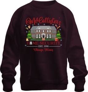 McCallister's Home Security Chicago Illinois - Weihnachten Christmas Xmas Uni Weihnachtspullover, Burgundy, L
