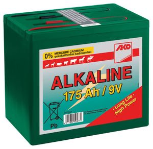 Alkaline Trockenbatterie 9 Volt, 175 Ah, großes Gehäuse