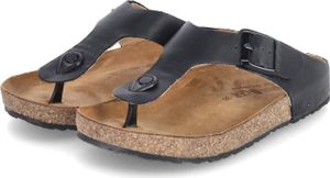 Haflinger Damen Zehentrenner/ Pantoletten MEMPHIS Schwarz Glattleder Größe: 41