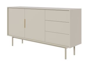 Selsey Viviaro - Sideboard 2-türig mit 3 Schubladen, Graubeige, 154 cm