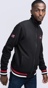 Pánská tepláková bunda se zipem regular fit DOVER Black XXL Lonsdale