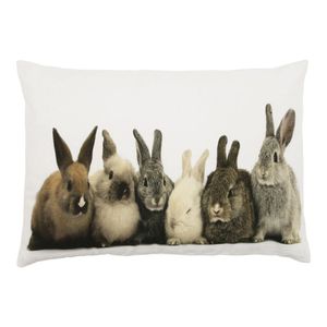 Sofa Kissen mit Kaninchen Motiv 35 X 50 cm