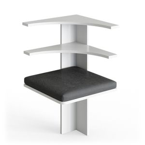 Livinity® Rímska rohová lavica do jedálne, 43 x 43 cm, biela/antracitová